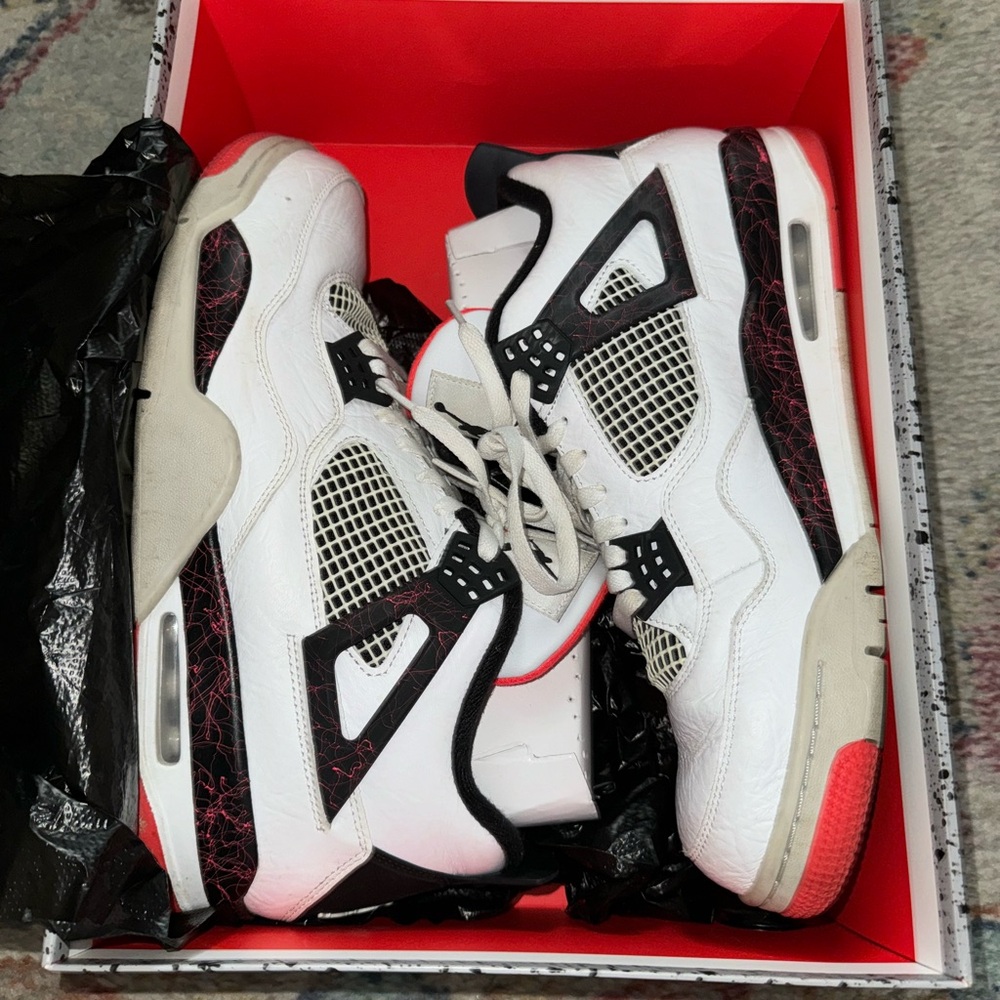 Jordan Air Retro Sneakers - Black, White, and Crimson